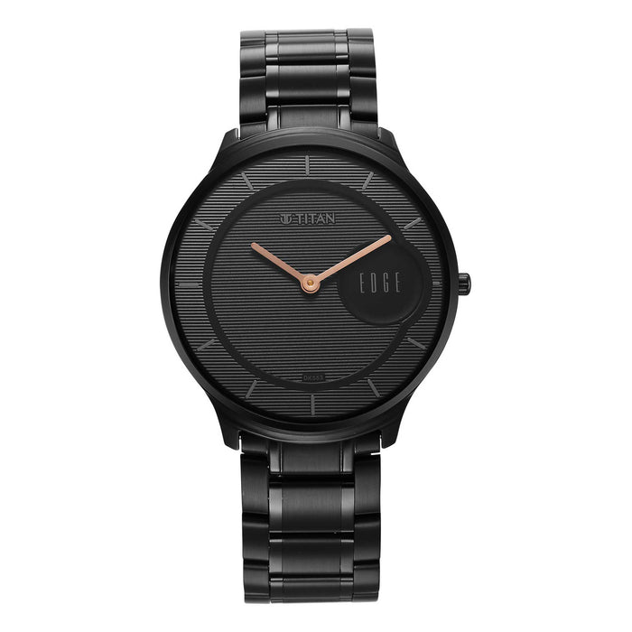 Titan edge hotsell watch black